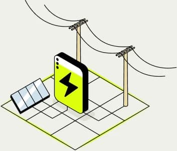 Home battery sharing energy with the grid