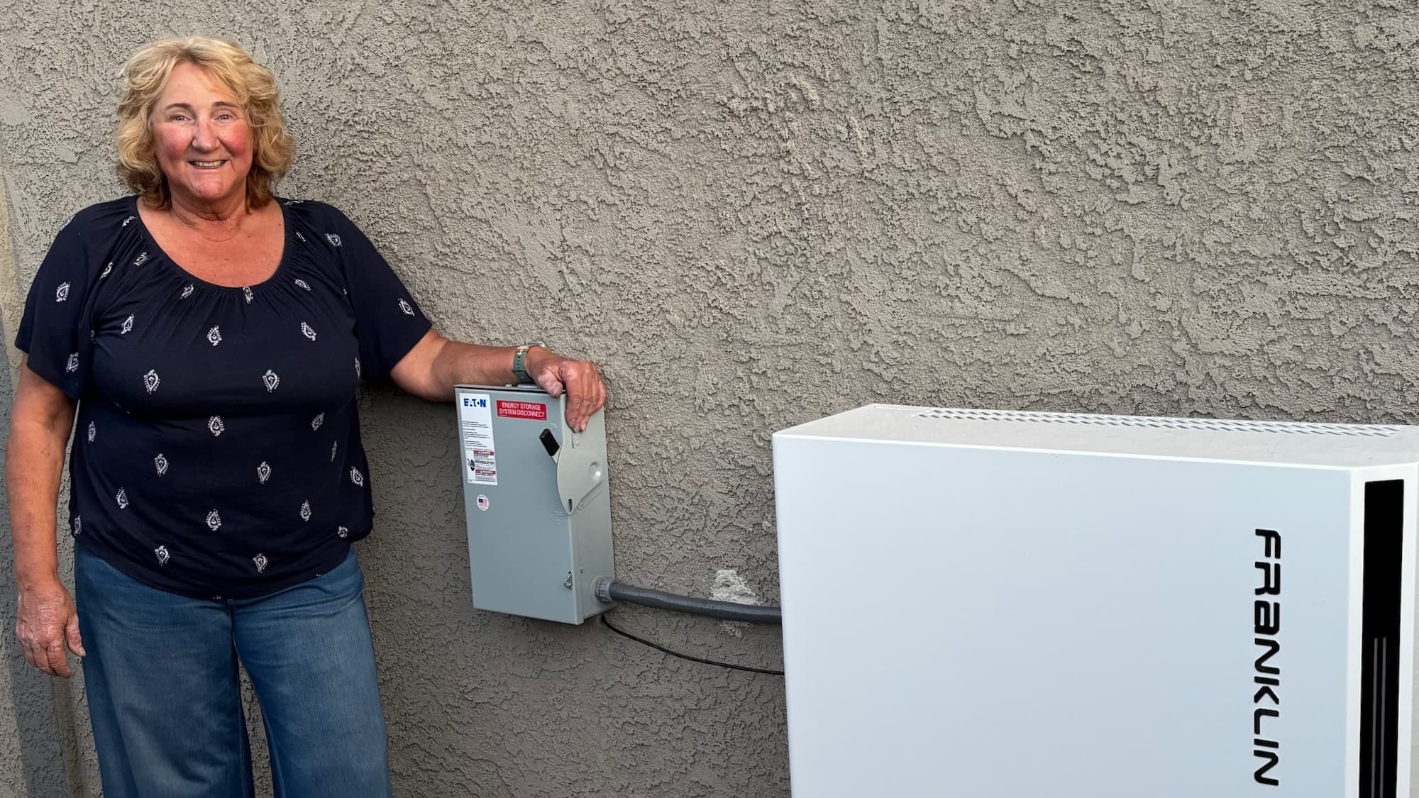 She already had solar. Adding a battery made it actually work for her. image